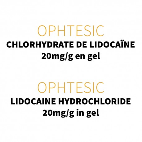 Ophtesic lidocaine hydrochloride 20mg/g in gel